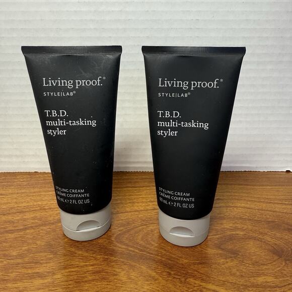 2pk Living Proof T.B.D. Multi-tasking Styler Styling Cream 2oz Each - Picture 1 of 3